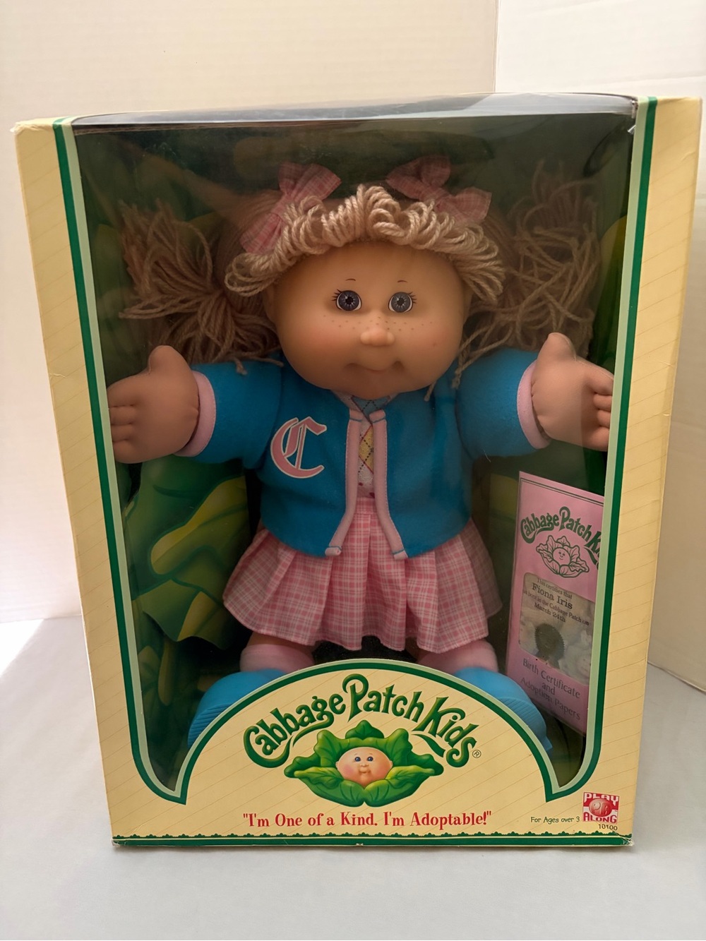 2004 Cabbage Patch Kids Fiona Iris Doll Play Along #10100 NIB Birth Certificate